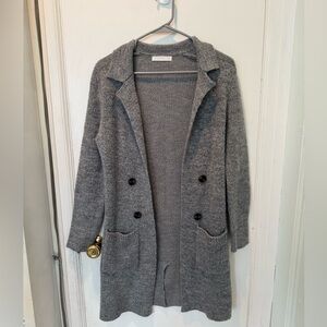 Sugar Rain Women’s Cozy Gray Long Cardigan
